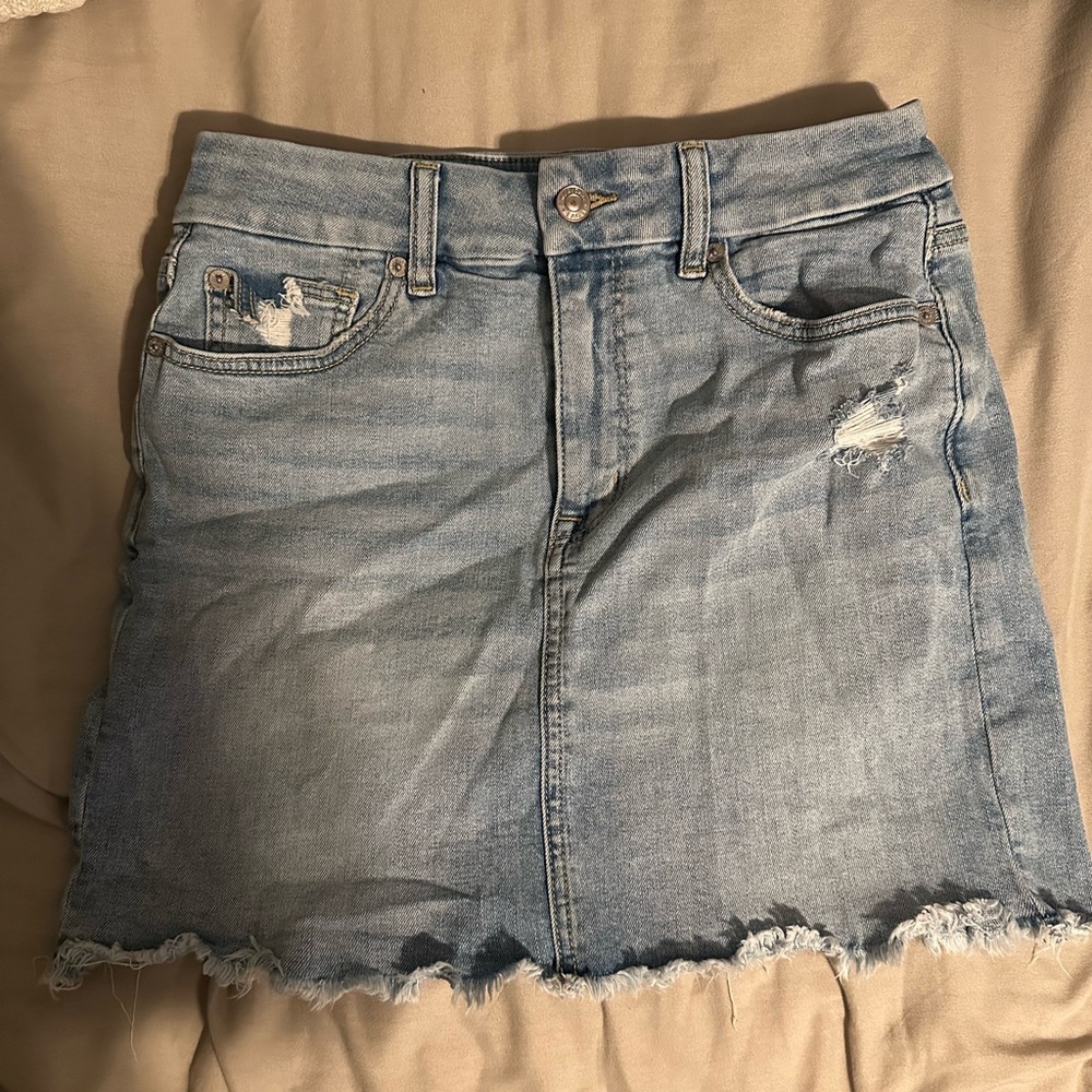 American Eagle Curvy Denim Mini Skirt